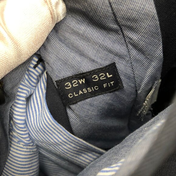 J. Crew Bowery Chino Pants Mens 32x32 Navy Blue Classic Fit Straight Falt Front - Picture 10 of 10